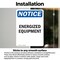 Signmission Energized Equipment OSHA Notice Sign, Vinyl Decal, 7in W x 10in L, 2PK OS-2PACK-NS-D-710-V-12044 - alternate 2
